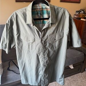 Kuhl Green Casual Button Down Shirt Lightweight